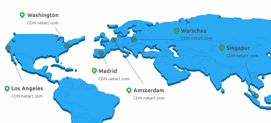 Karte CDN World - netart.com