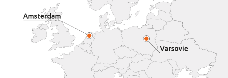 Localisation à Amsterdam et Varsovie