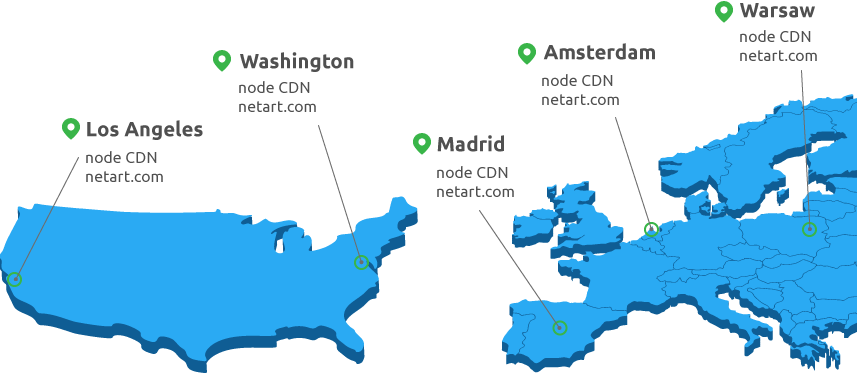 Mapa CDN USA - netart.com